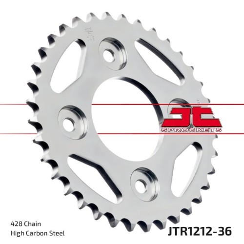 corona moto jt sprockets de acero de 36 dientes jtr1212 36