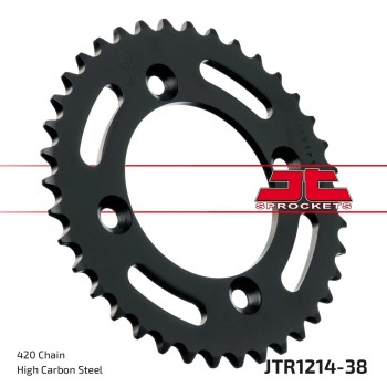 corona moto jt sprockets de acero de 38 dientes jtr1214 38