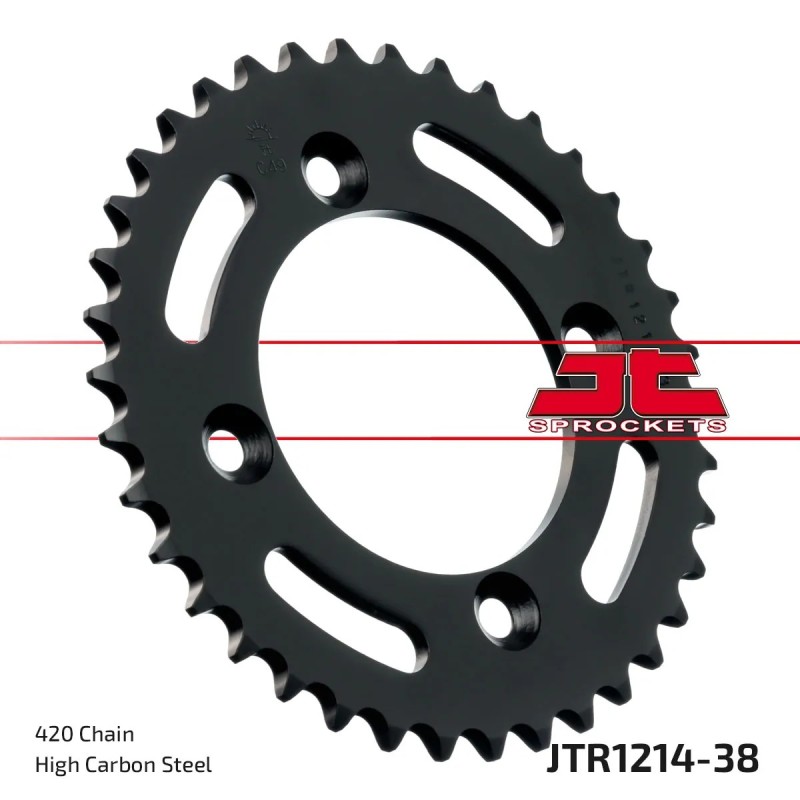 corona moto jt sprockets de acero de 38 dientes jtr1214 38