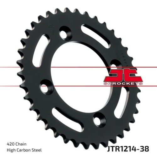 corona moto jt sprockets de acero de 38 dientes jtr1214 38