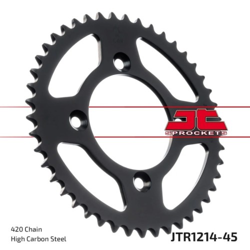 corona moto jt sprockets de acero de 45 dientes jtr1214 45