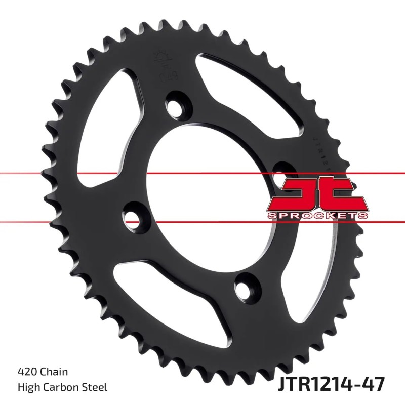 corona moto jt sprockets de acero de 47 dientes jtr1214 47