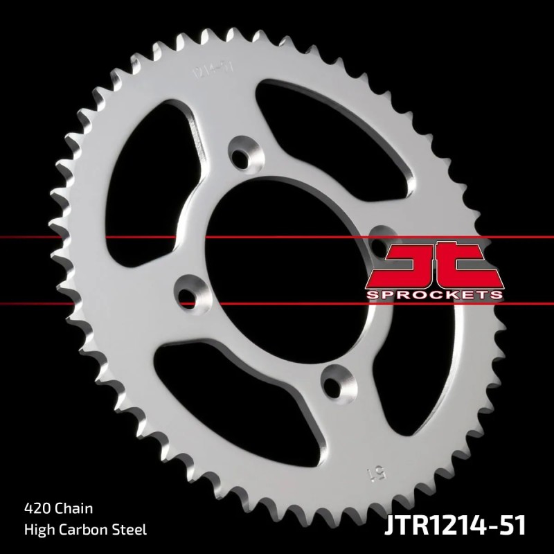 corona moto jt sprockets de acero de 51 dientes jtr1214 51