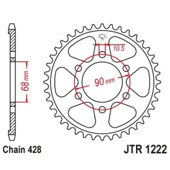 corona honda cb 125r cbf125na 48 dientes jtr1222 48 2