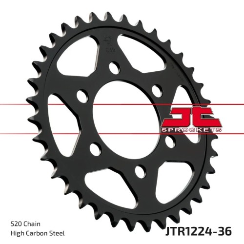 corona moto jt sprockets de acero de 36 dientes jtr1224 36