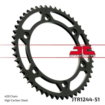 corona moto jt sprockets de acero de 51 dientes jtr1244 51