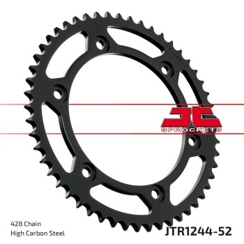 corona moto jt sprockets de acero de 52 dientes jtr1244 52