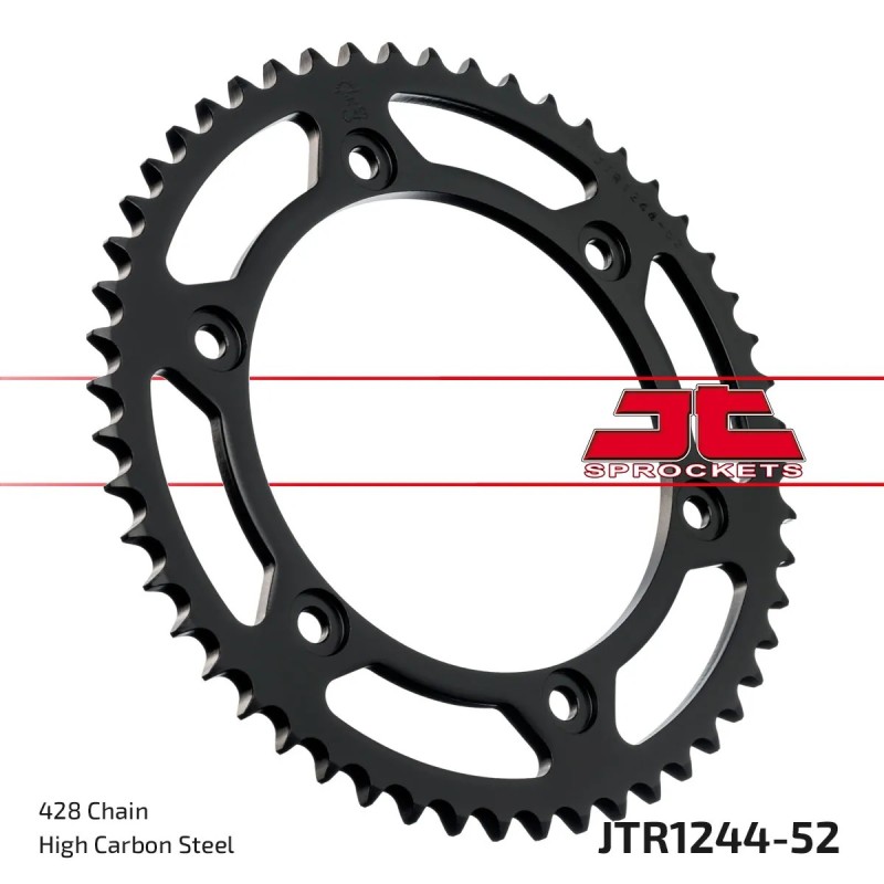 corona moto jt sprockets de acero de 52 dientes jtr1244 52