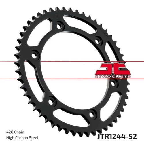 corona moto jt sprockets de acero de 52 dientes jtr1244 52