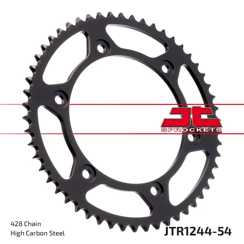 corona moto jt sprockets de acero de 54 dientes jtr1244 54