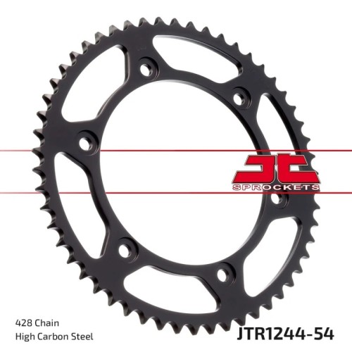 corona moto jt sprockets de acero de 54 dientes jtr1244 54