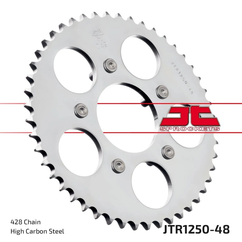 corona moto jt sprockets de acero de 58 dientes jtr1250 48