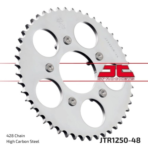 corona moto jt sprockets de acero de 58 dientes jtr1250 48