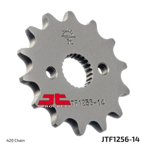 pinon de moto jt sprockets acero 14 dientes p 420 jtf1256 14