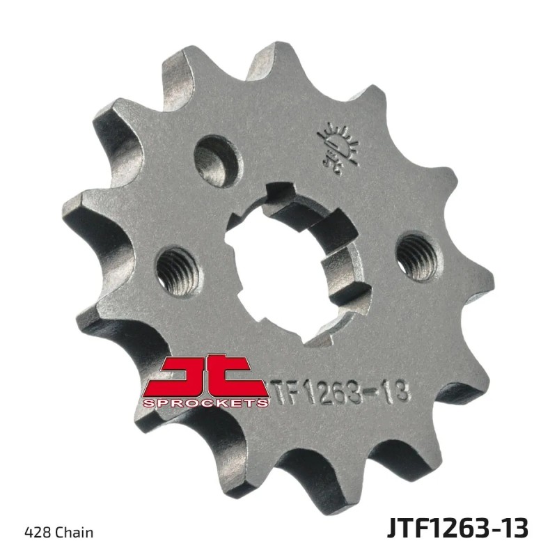 pinon de moto jt sprockets acero 13 dientes p 428 jtf1263 13