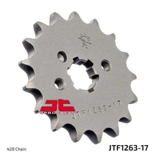 pinon de moto jt sprockets acero 17 dientes p 428 jtf1263 17