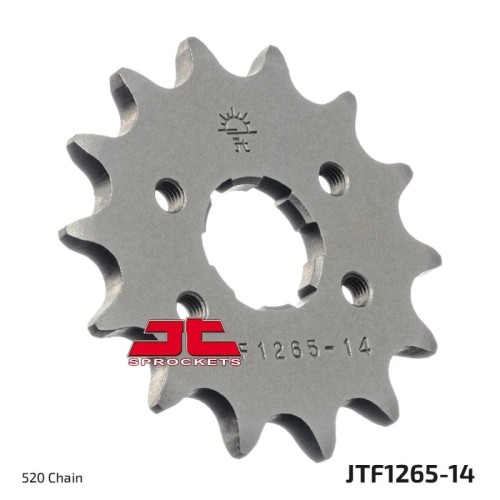 pinon de moto jt sprockets acero 14 dientes p 520 jtf1265 14