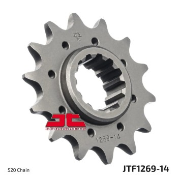 pinon de moto jt sprockets acero 14 dientes p 520 jtf1269 14