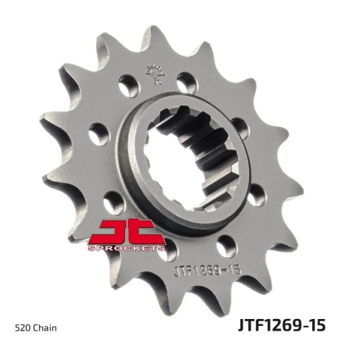 pinon de moto jt sprockets acero 15 dientes p 520 jtf1269 15
