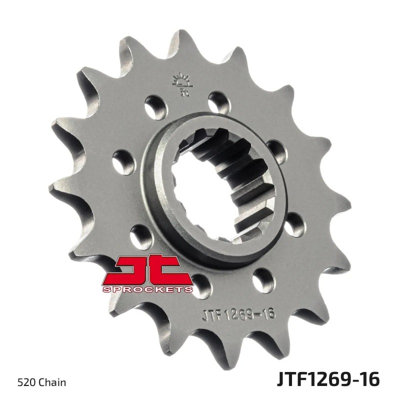 pinon de moto jt sprockets acero 16 dientes p 520 jtf1269 16