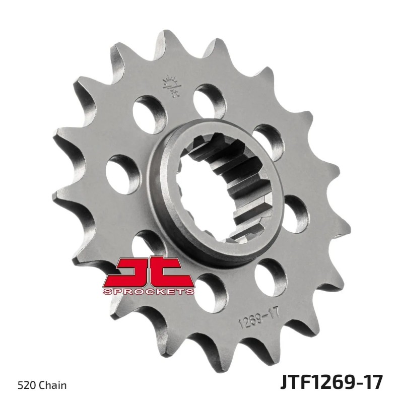 pinon de moto jt sprockets acero 17 dientes p 520 jtf1269 17