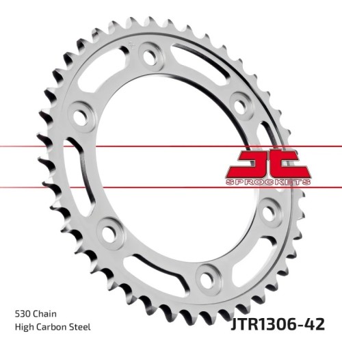 corona moto jt sprockets de acero de 42 dientes jtr1306 42