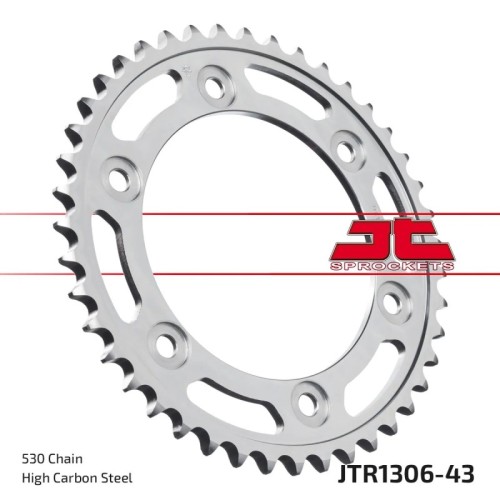 corona moto jt sprockets de acero de 43 dientes jtr1306 43