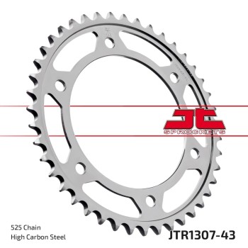 corona moto jt sprockets de acero de 43 dientes jtr1307 43