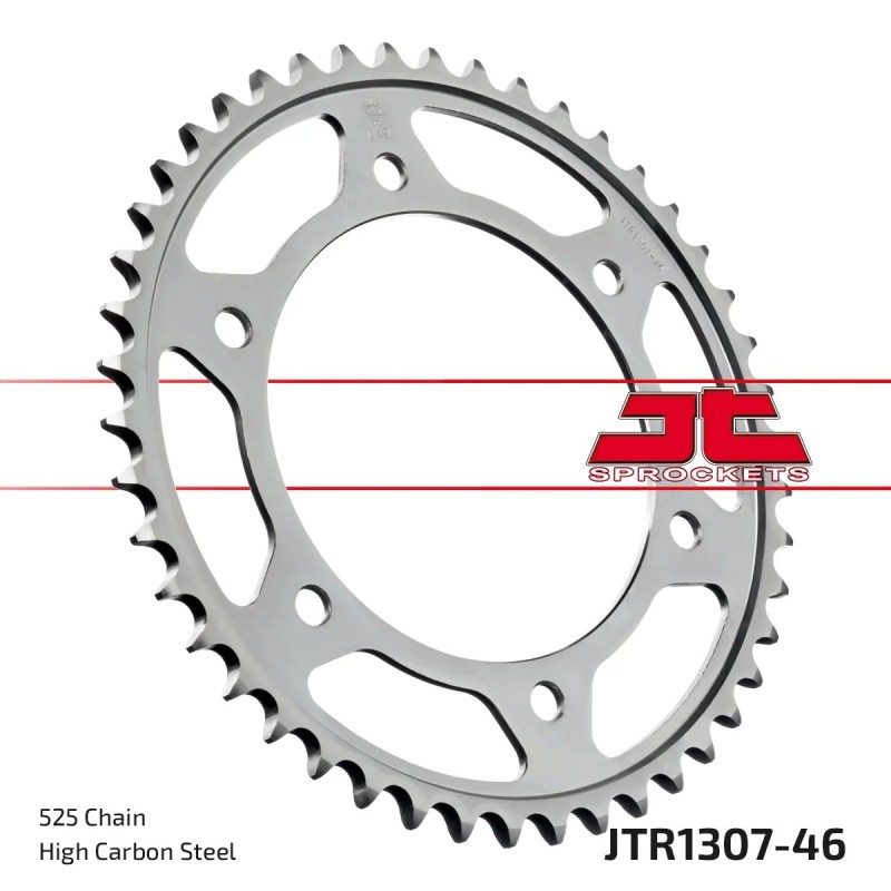 corona moto jt sprockets de acero de 46 dientes jtr1307 46