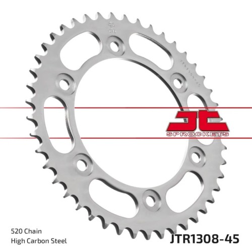 corona moto jt sprockets de acero de 45 dientes jtr1308 45