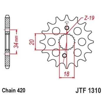 pinon honda crf 150 jt sprockets jtf1310 15 2