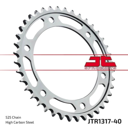 corona moto jt sprockets de acero de 40 dientes jtr1317 40