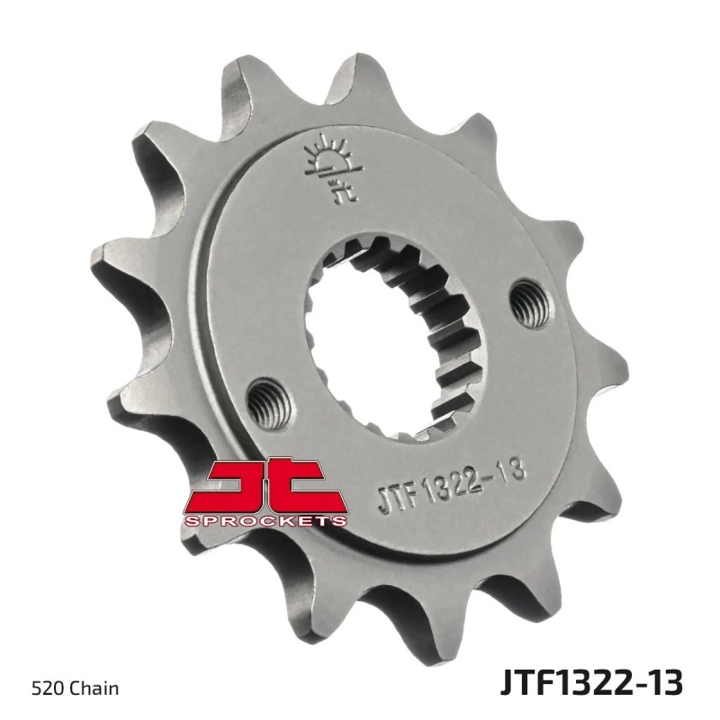 pinon de moto jt sprockets acero 13 dientes p 520 jtf1322 13