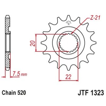 pinon 13 dientes honda crf 250 r jtf1323 13 2