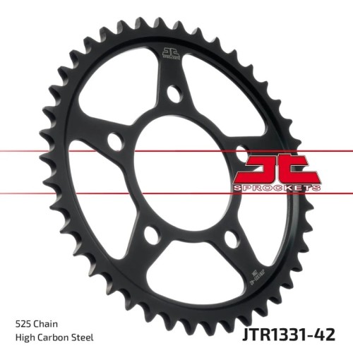corona moto jt sprockets de acero de 42 dientes jtr1331 42zbk