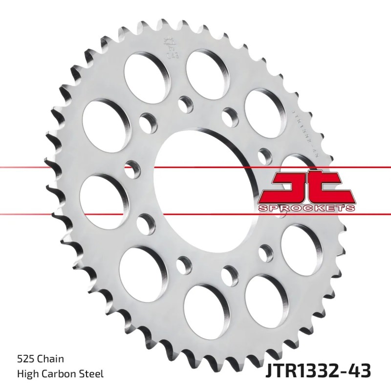 corona moto jt sprockets de acero de 43 dientes jtr1332 43