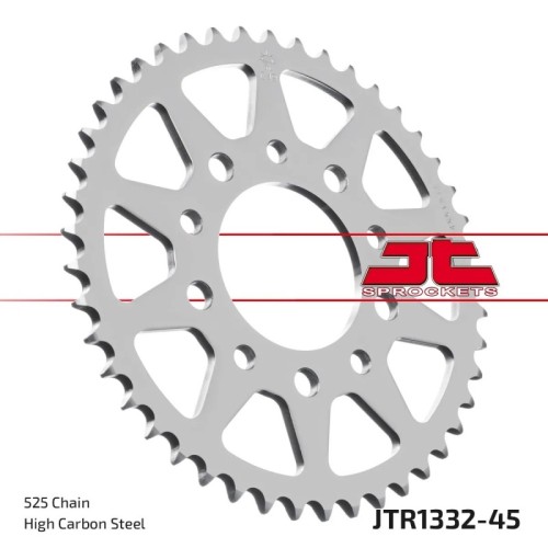 corona moto jt sprockets de acero de 45 dientes jtr1332 45