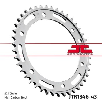 corona moto jt sprockets de acero de 43 dientes jtr1346 43