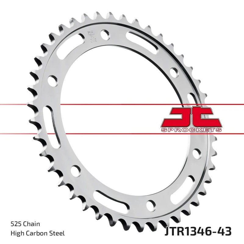 corona moto jt sprockets de acero de 43 dientes jtr1346 43