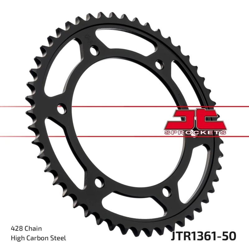 corona moto jt sprockets de acero de 50 dientes jtr1361 50