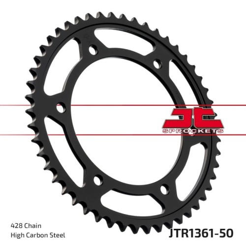 corona moto jt sprockets de acero de 50 dientes jtr1361 50