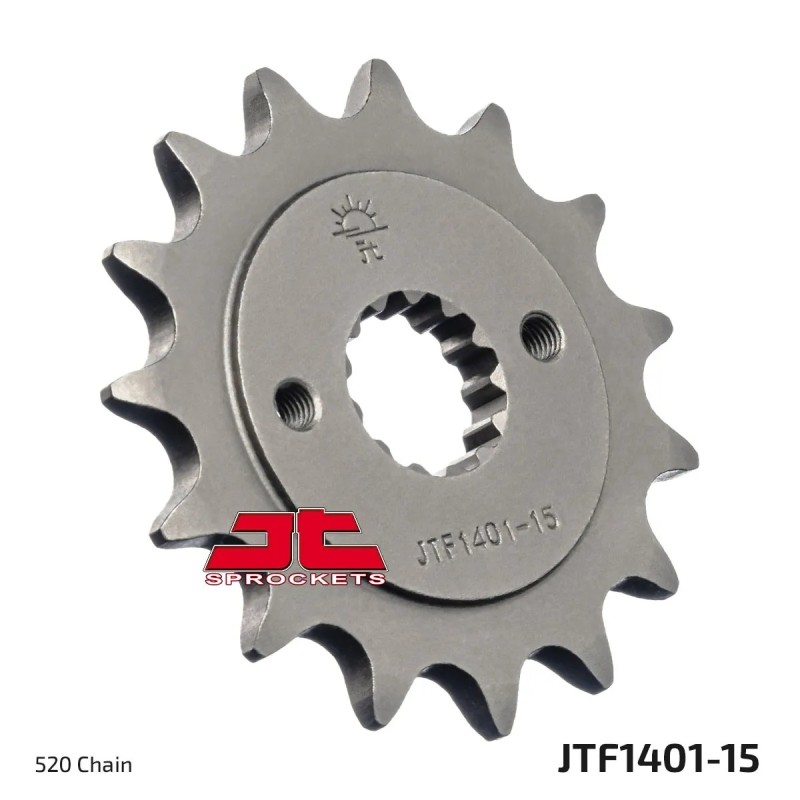 pinon de moto jt sprockets acero 15 dientes p 520 jtf1401 15
