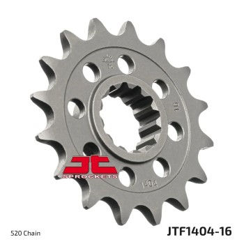 pinon de moto jt sprockets acero 16 dientes p 520 jtf1404 16
