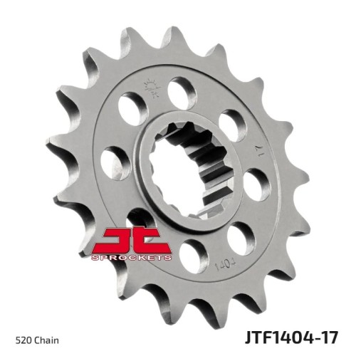 pinon de moto jt sprockets acero 17 dientes p 520 jtf1404 17