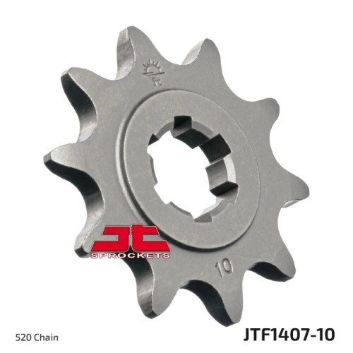 pinon de moto jt sprockets acero 10 dientes p 520 jtf1407 10