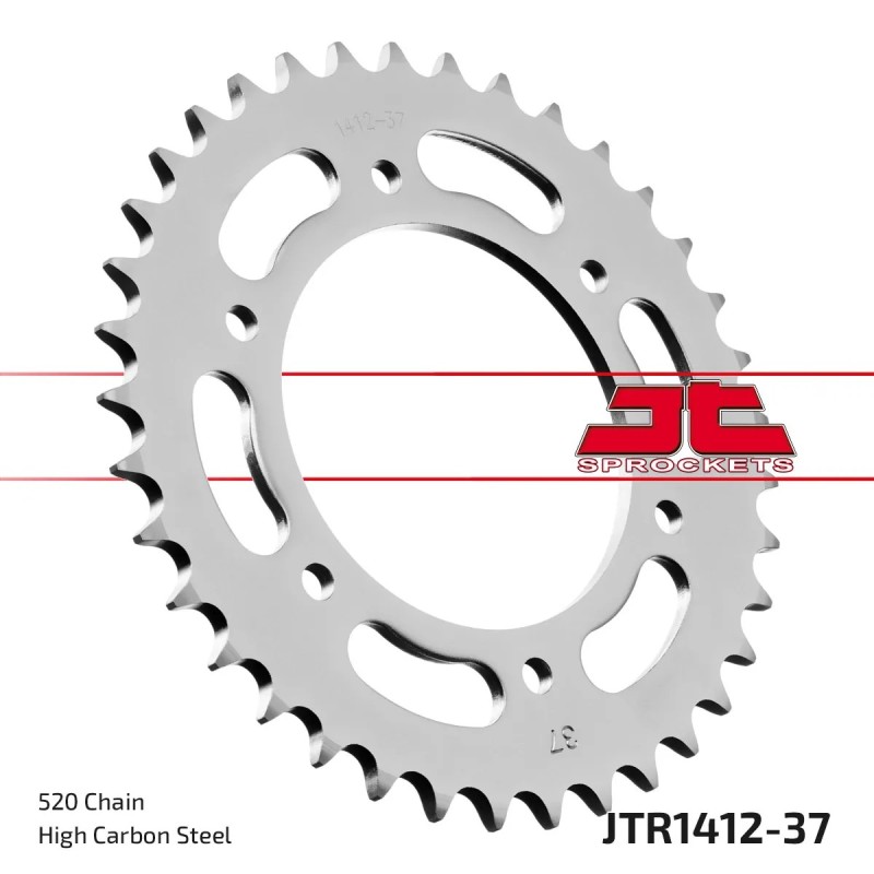 corona moto jt sprockets de acero de 37 dientes jtr1412 37