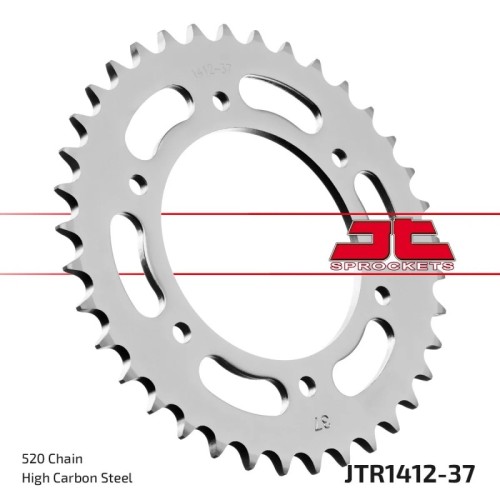 corona moto jt sprockets de acero de 37 dientes jtr1412 37