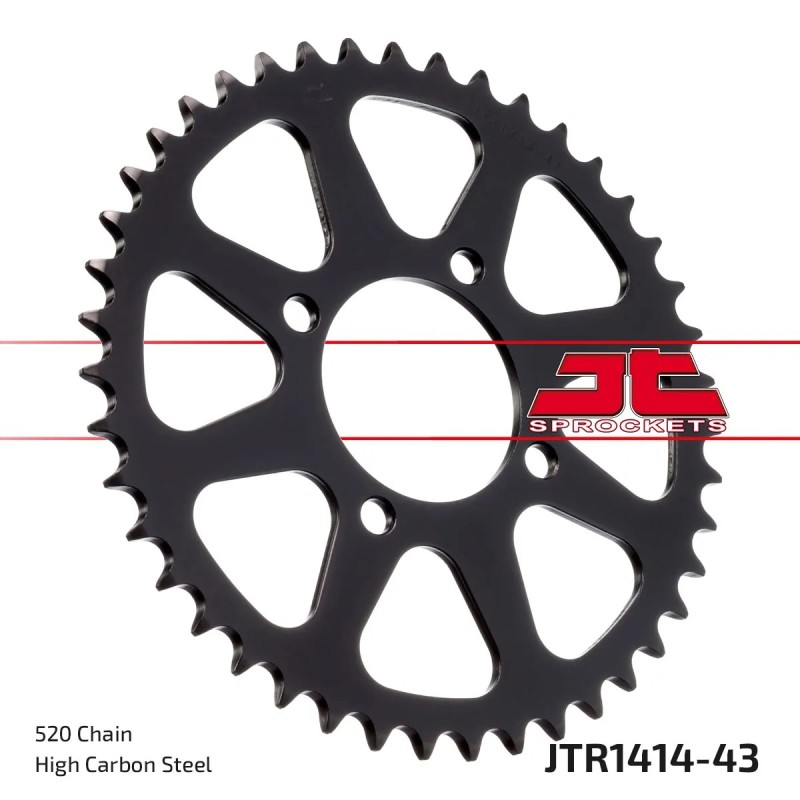 corona moto jt sprockets de acero de 43 dientes jtr1414 43