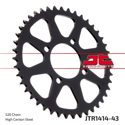 corona moto jt sprockets de acero de 43 dientes jtr1414 43