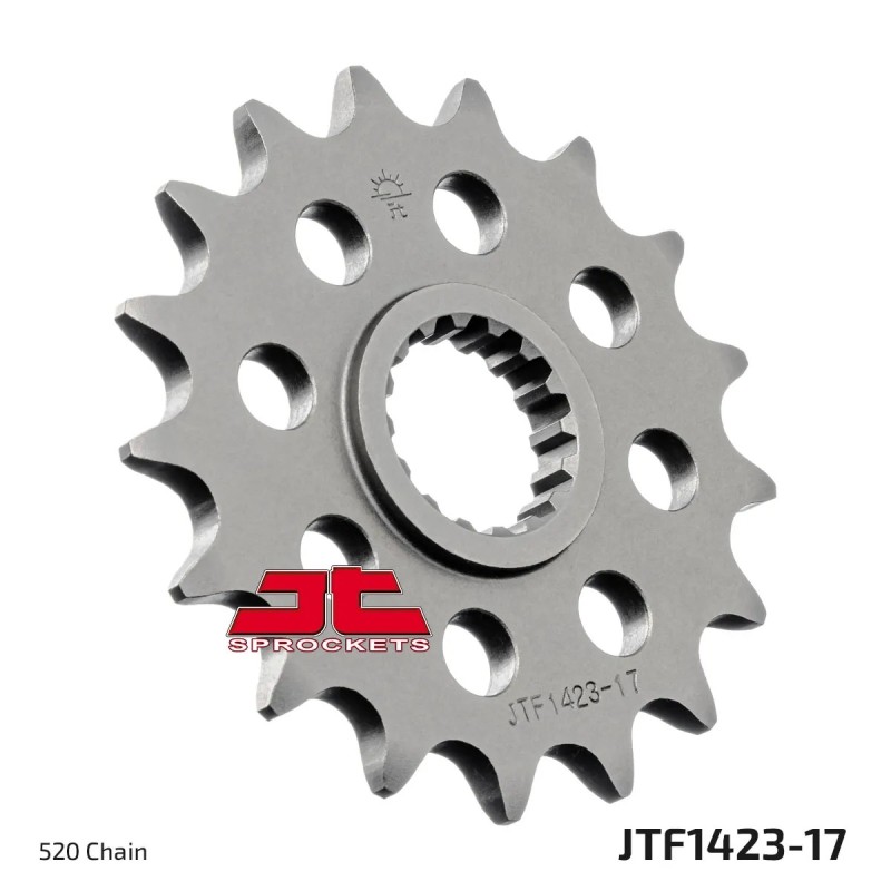 pinon de moto jt sprockets acero 17 dientes p 520 jtf1423 17